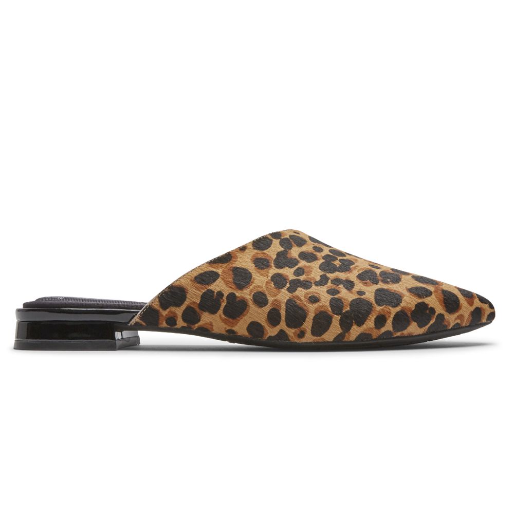 Rockport Canada Total Motion Zuly Asymmetrical Mule - Womens Slides Leopard (VXS123086)